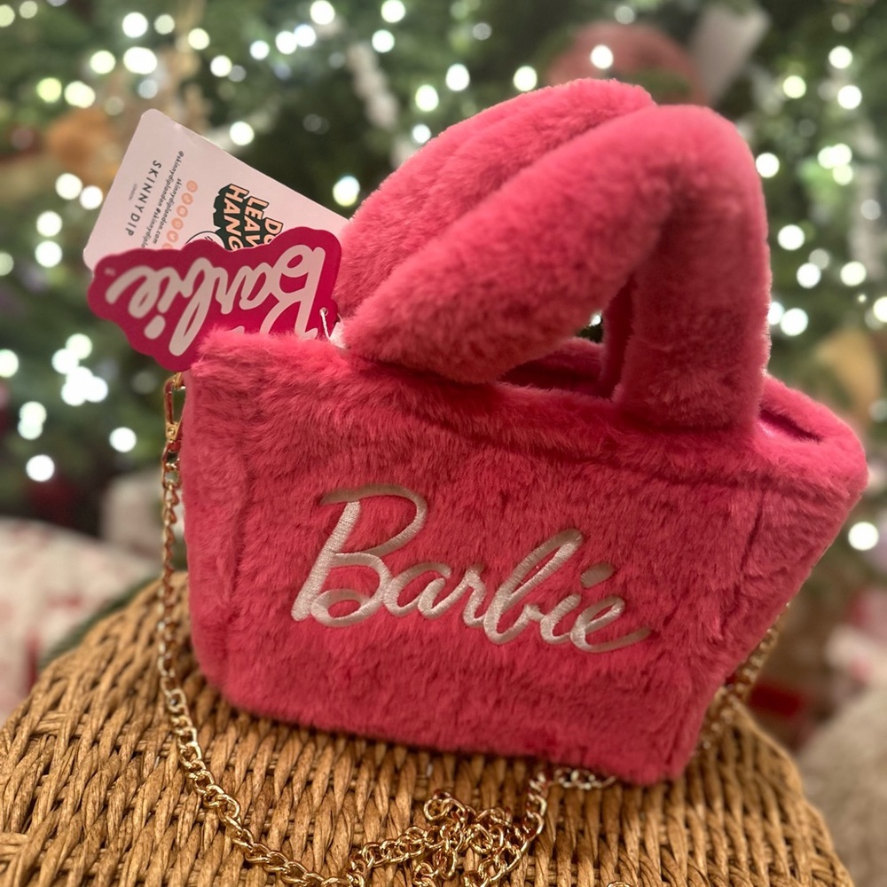Barbie Mattel Skinny dip Fluff fluffy pink tote bag purse movie crossbody - Picture 2 of 12